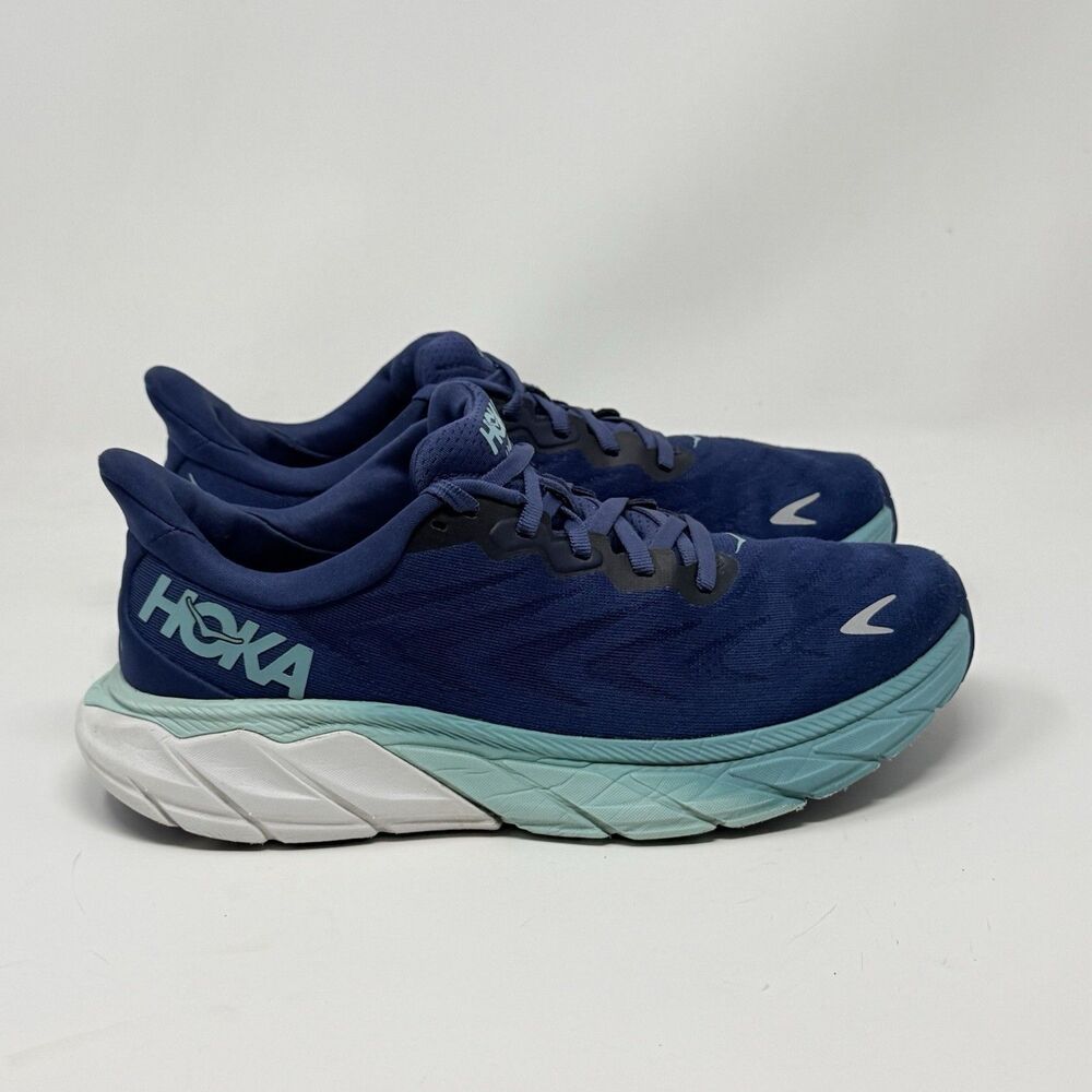 Hoka One One Arahi 6 Womens 9 B Blue Mesh Running Lightweight Shoes Sneakers